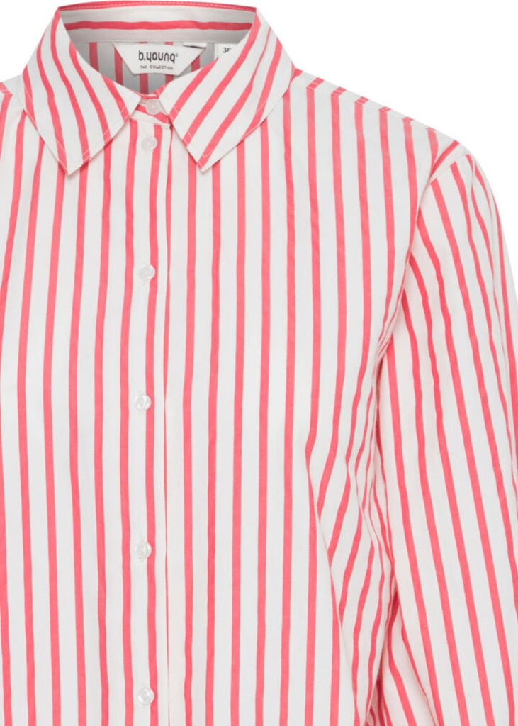 BYoung Red Striped Shirt