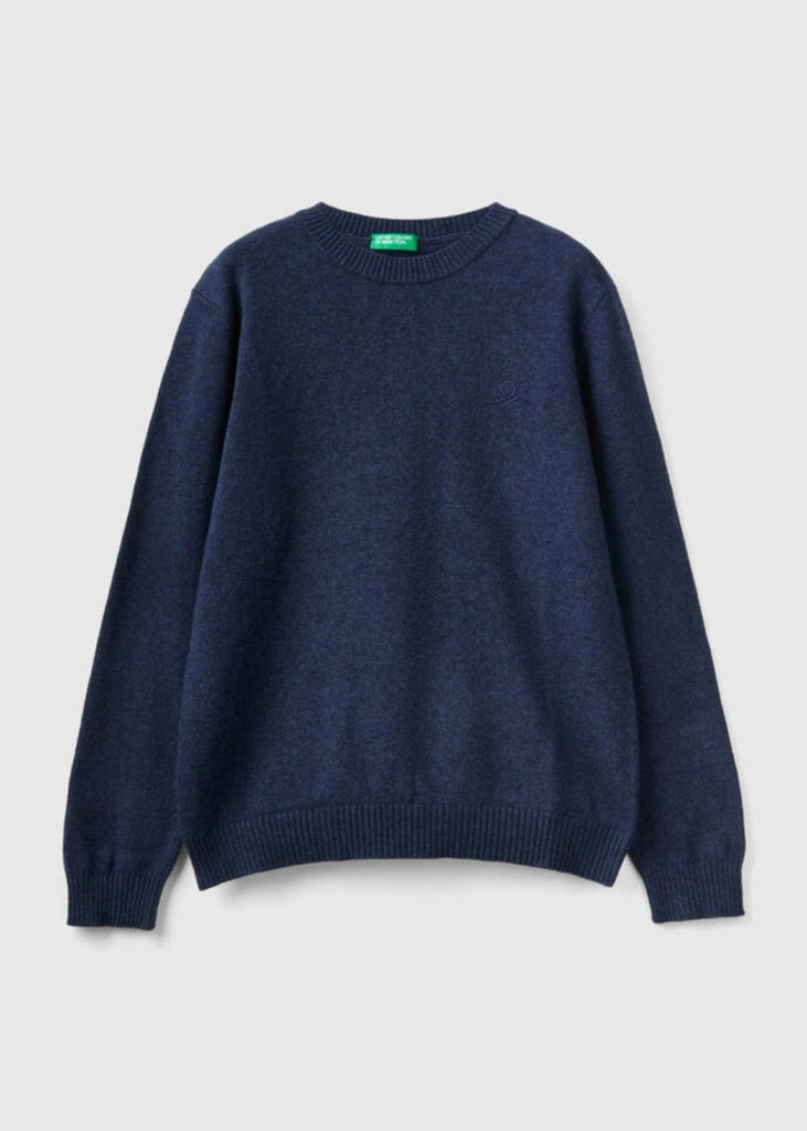 Benetton Sweater in Cashmere & Wool Blendin Navy