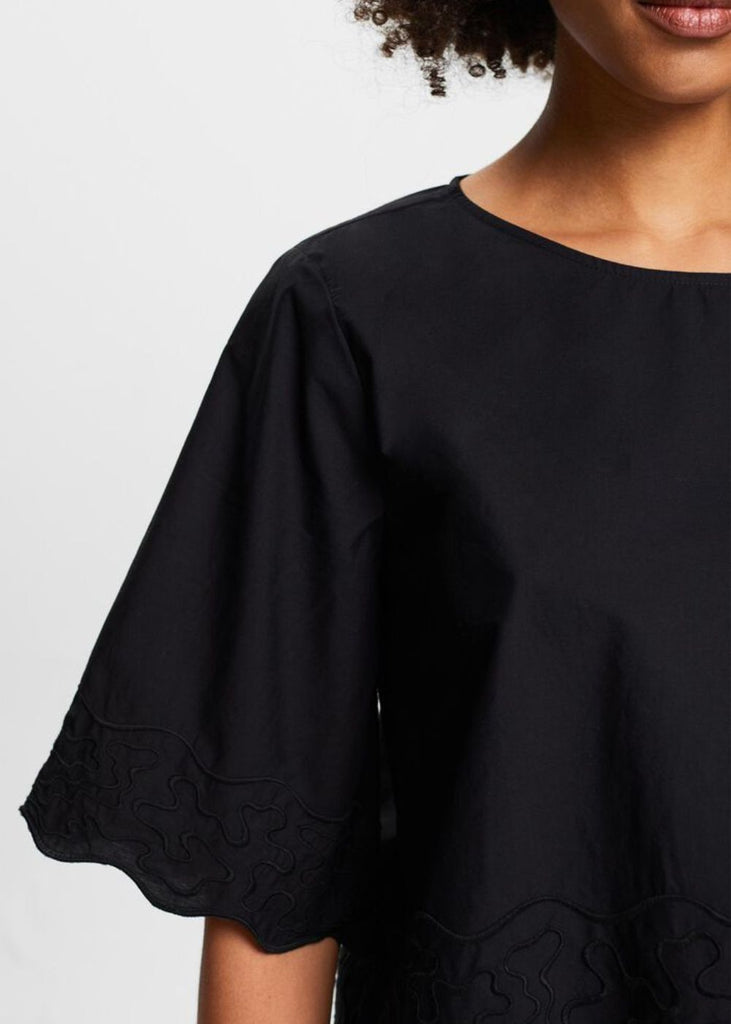  Esprit Embroidered Bell Sleeve blouse