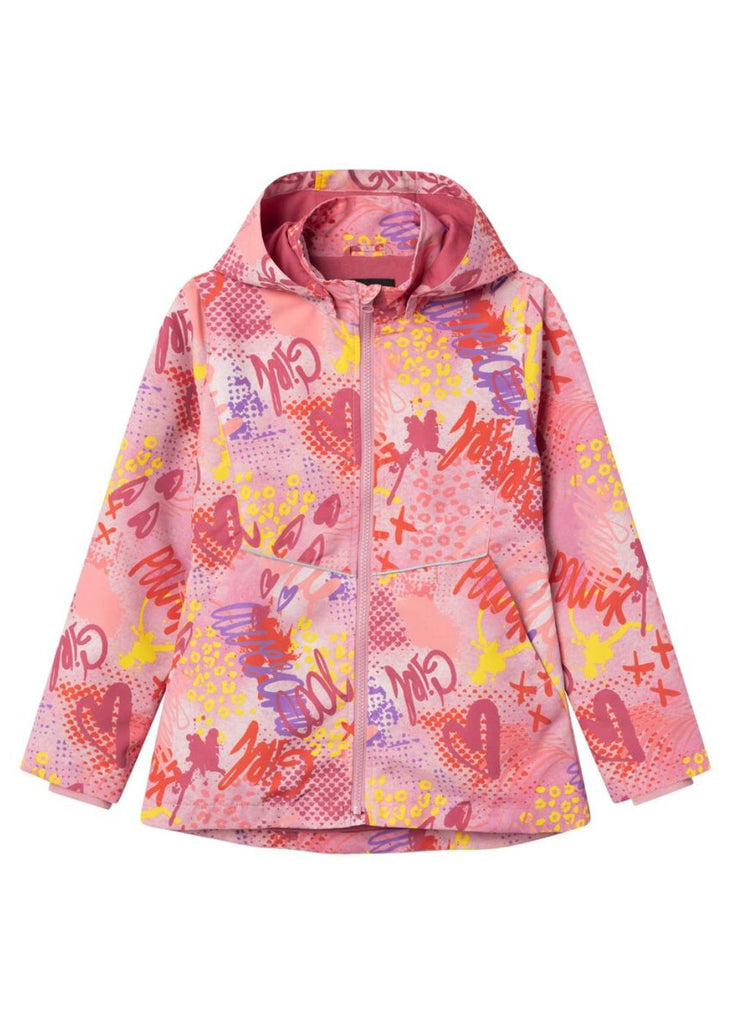 Girls Pink Hooded Rain Coat