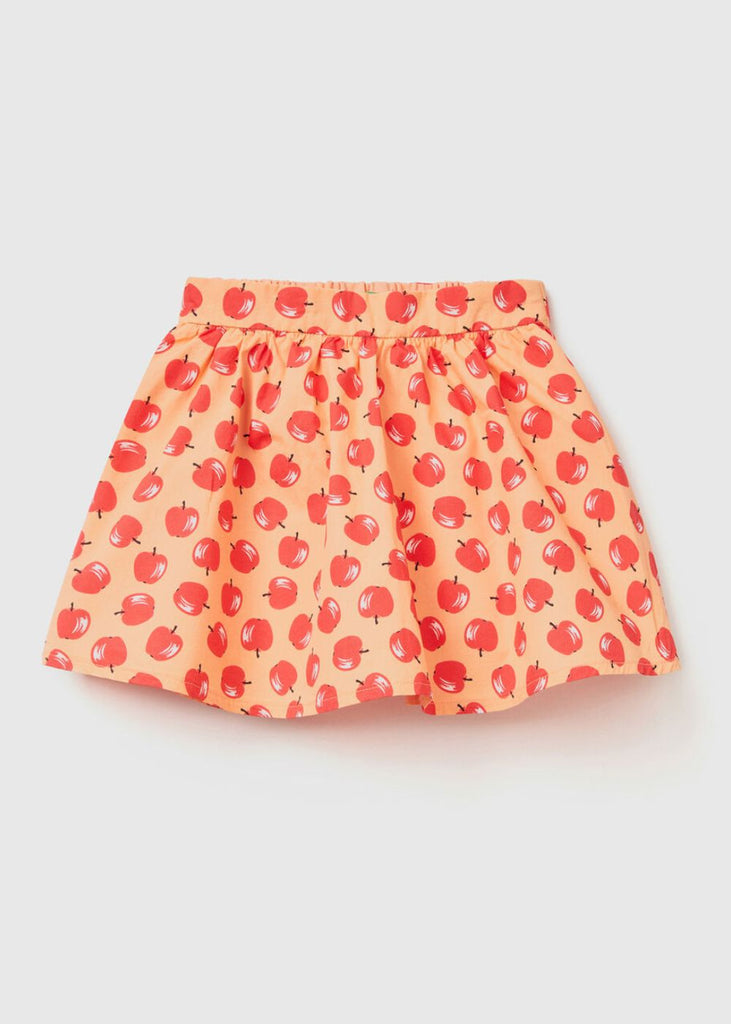 Patterned Skirt with Elasticated Waist