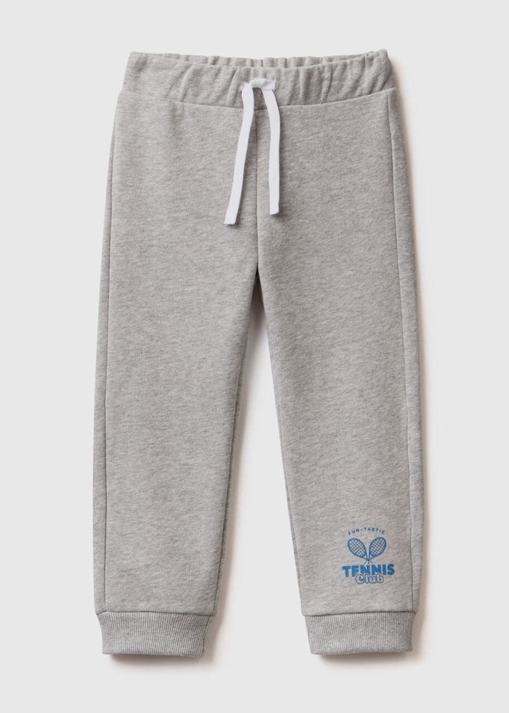 Boys Joggers with Drawstring and Tennis Inspired Print