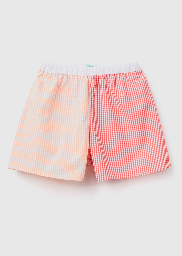 Girls 100% Cotton Vichy Bermuda Shorts
