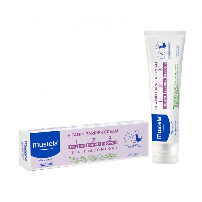 Mustela Vitamin Barrier Nappy Change Cream 1 2 3 100ml | Goods Department Store