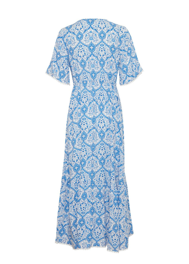 Blue Print Midi Dress