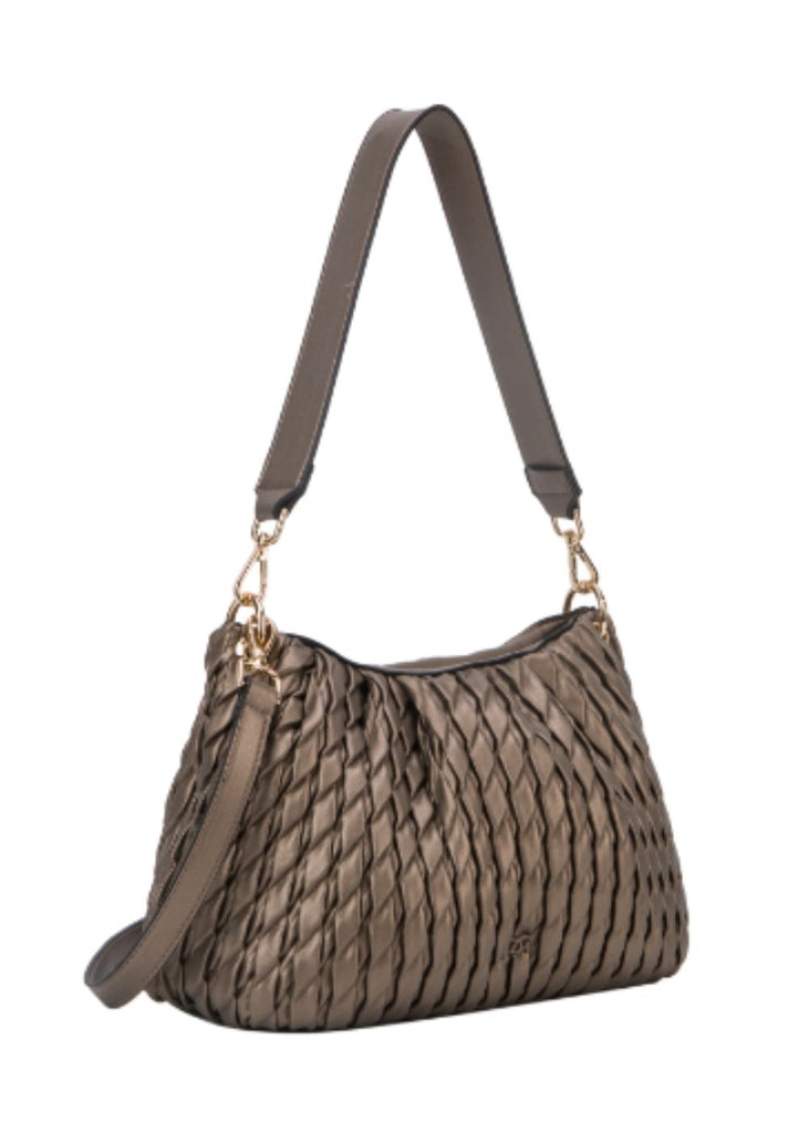 Maia Embossed Rushed Shoulder Bag