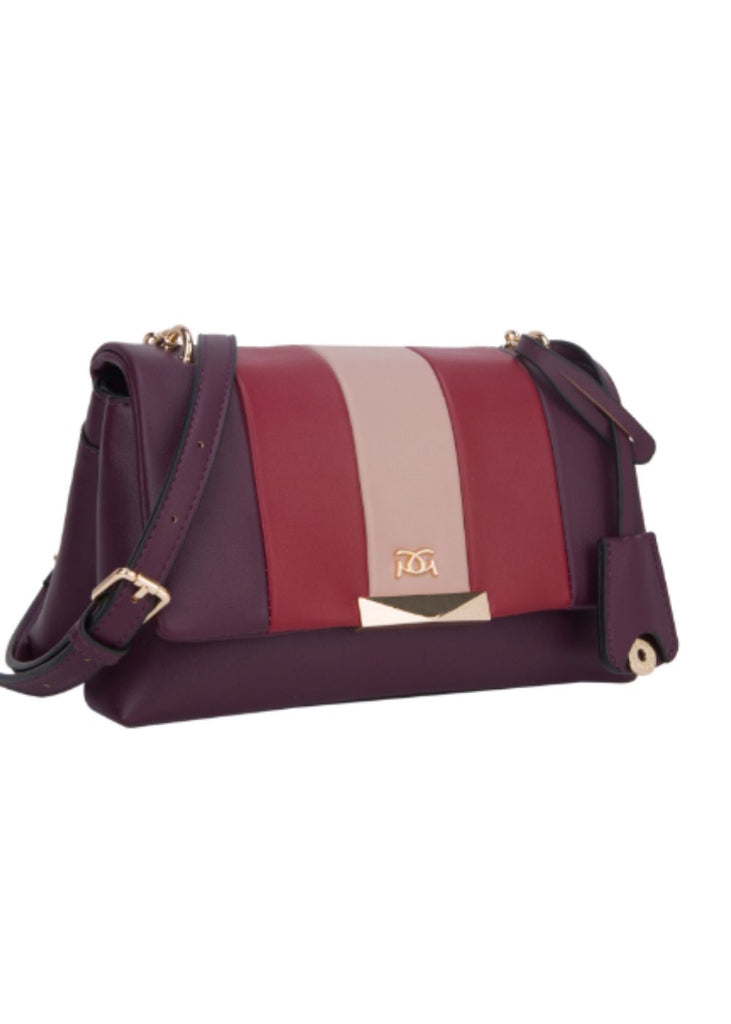 Solaris Colour Stripes Flapover Bag