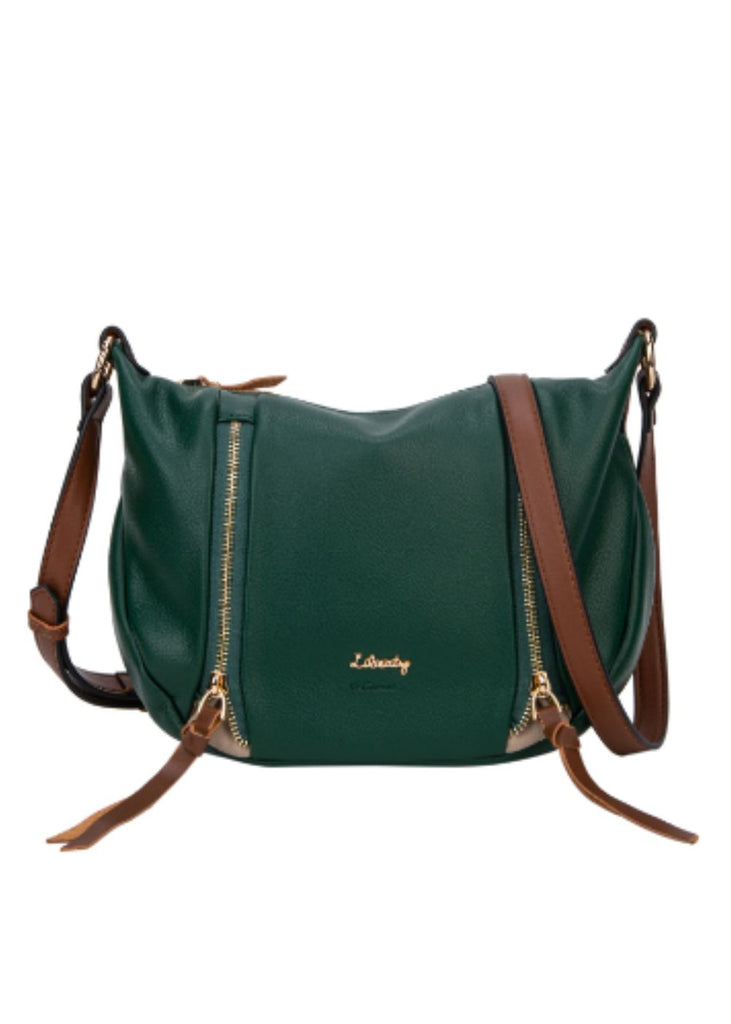 Halley Crossbody Bag with Contrasting Front Zips