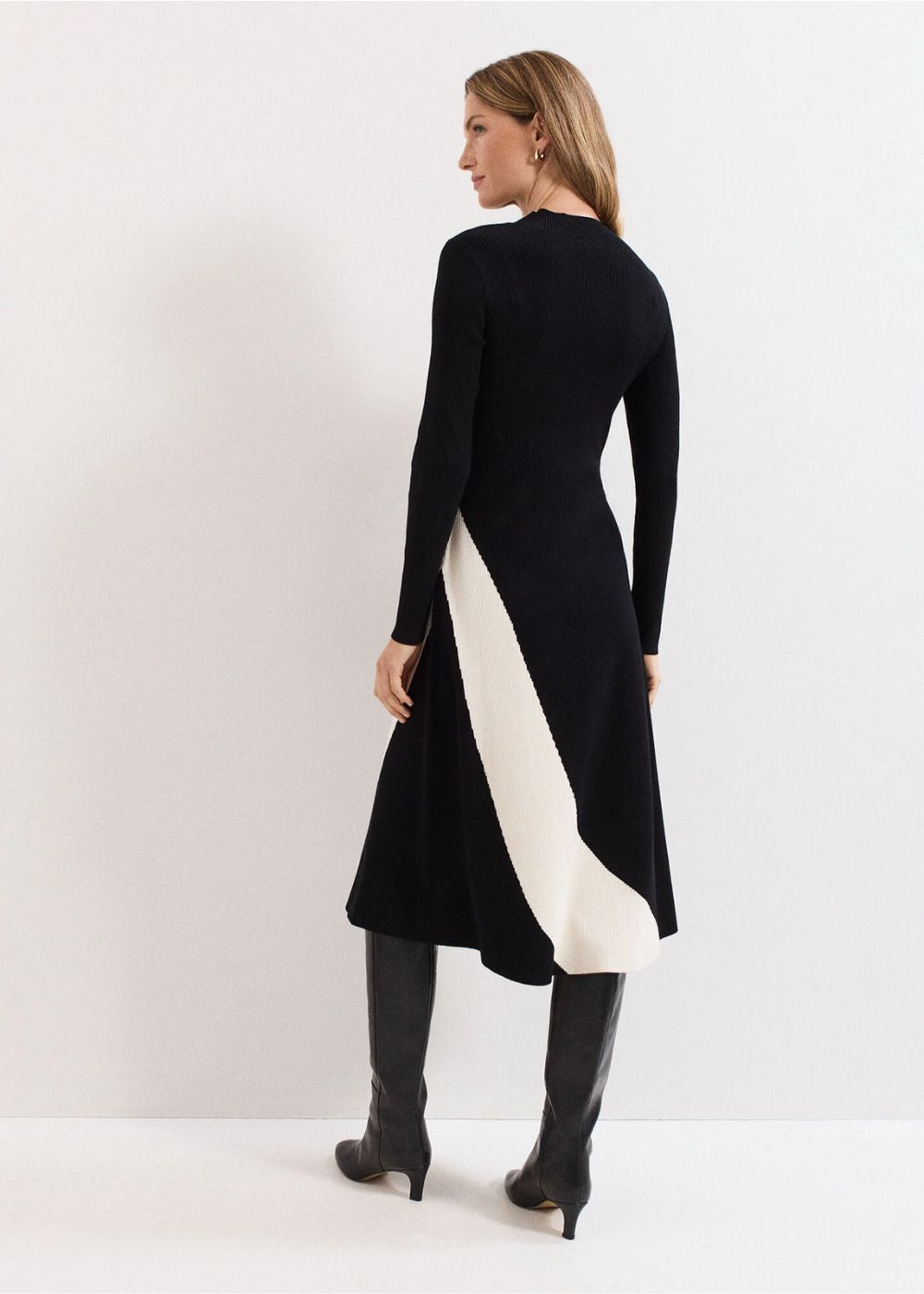 Phase Eight Julie Fit And Flare Colourblock Knit Dress – Goods