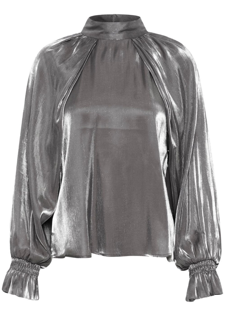 Metallic Silver Blouse