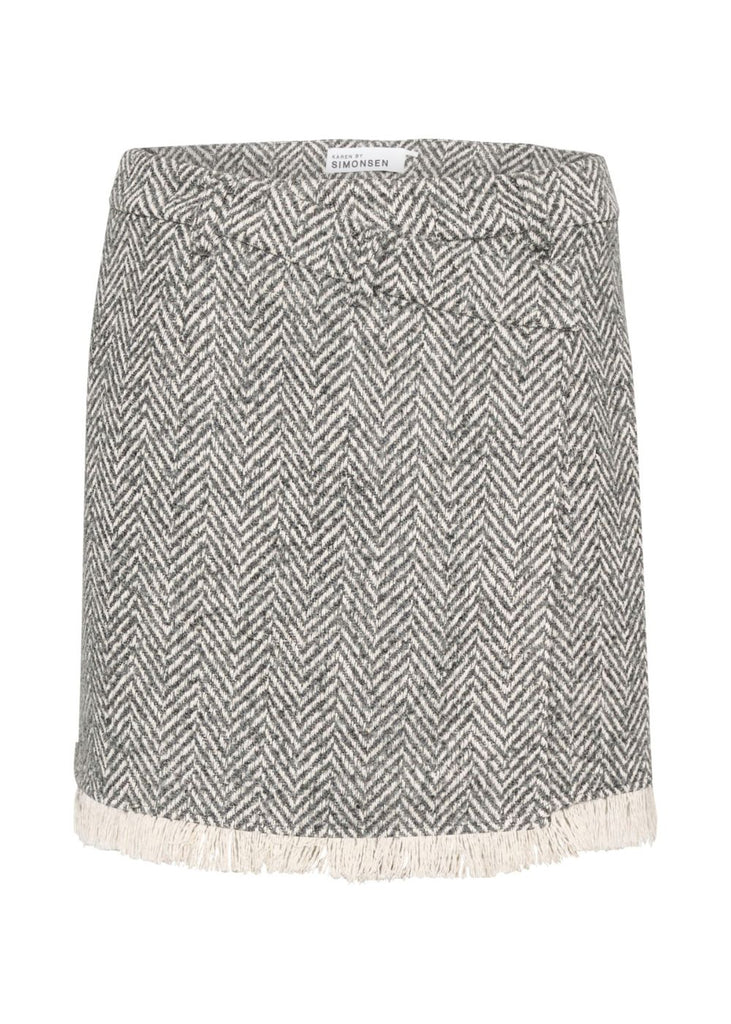 Herringbone Tweed Skirt