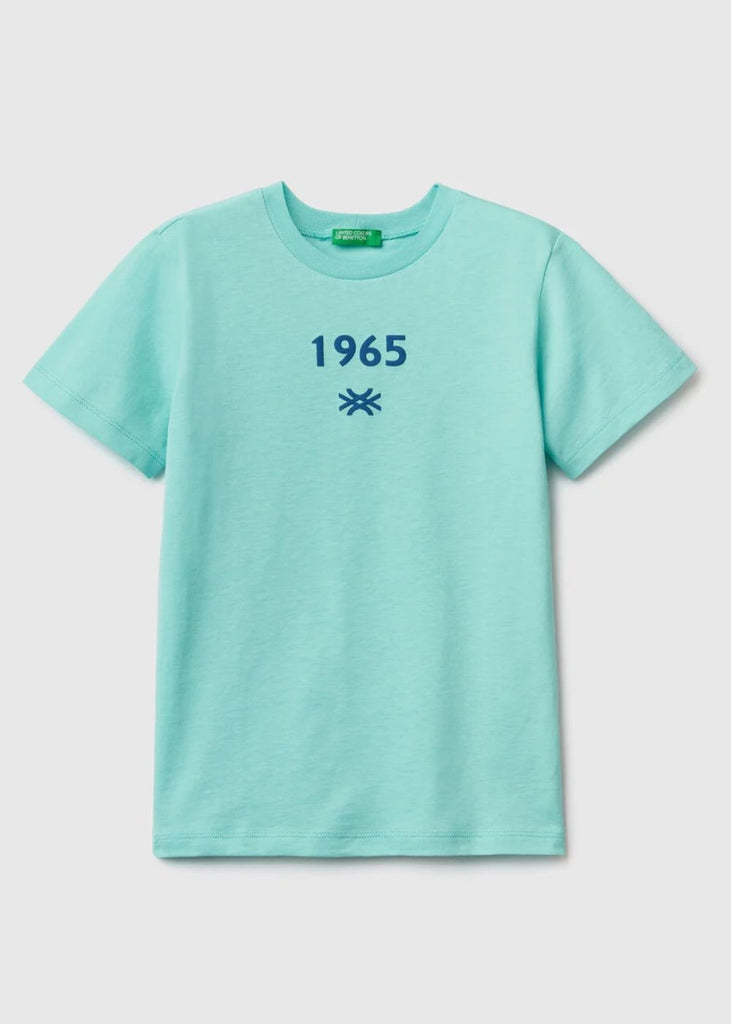 Boys 100% Organic Cotton T-Shirt with Split Logo