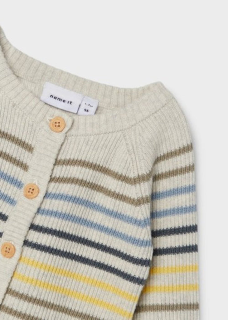Baby Stripy Knitted Cardigan