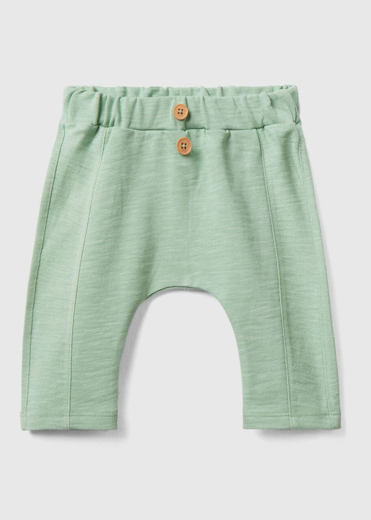 Baby Trousers with Decorative Wood-Look Buttons