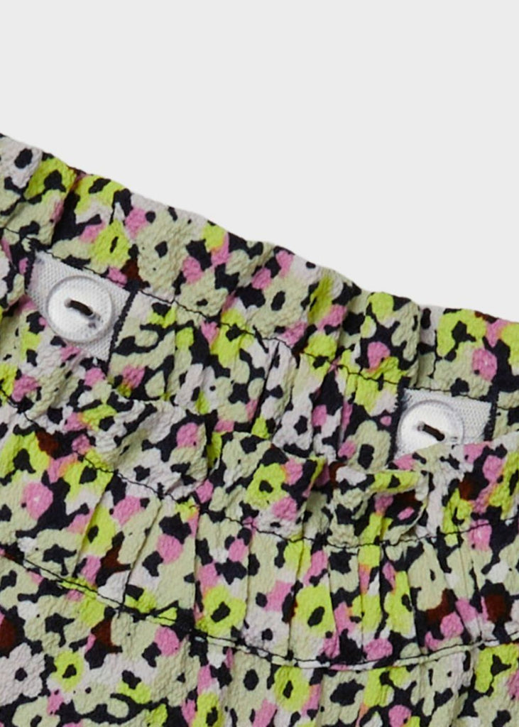 Floral Printed Skirt w/ Adjustable Waist