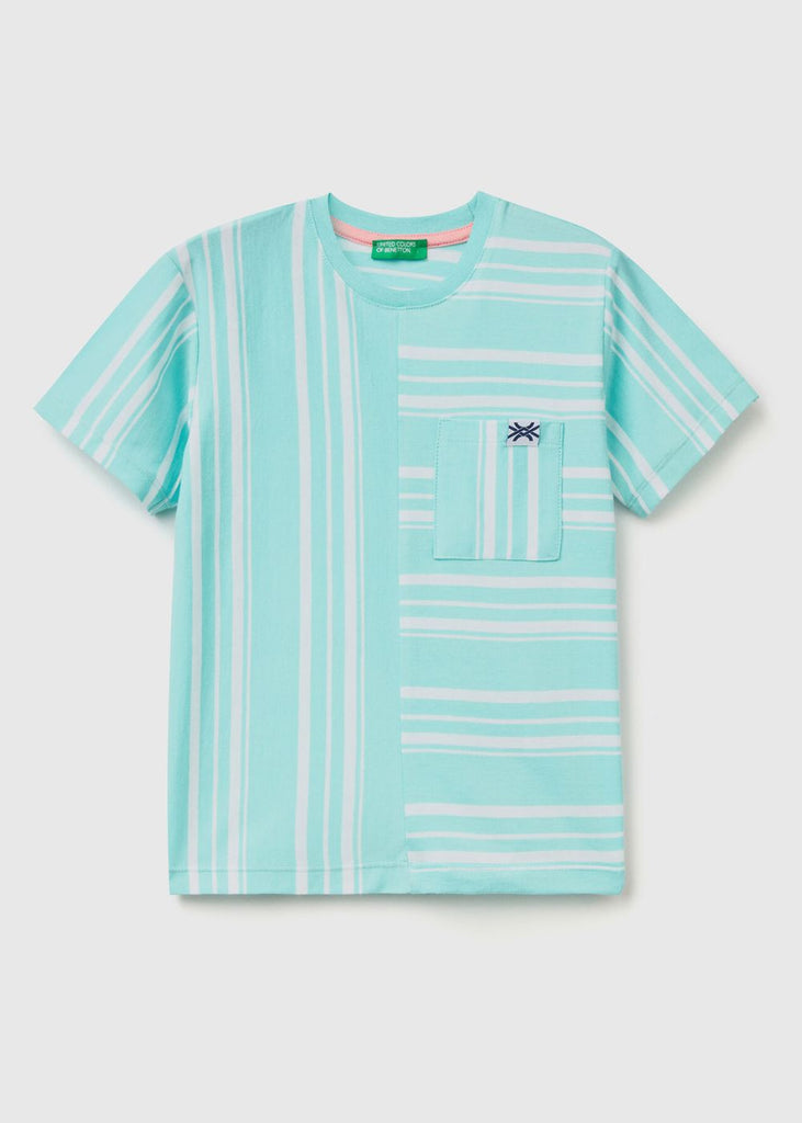 Boys Stripy T-Shirt with Pocket