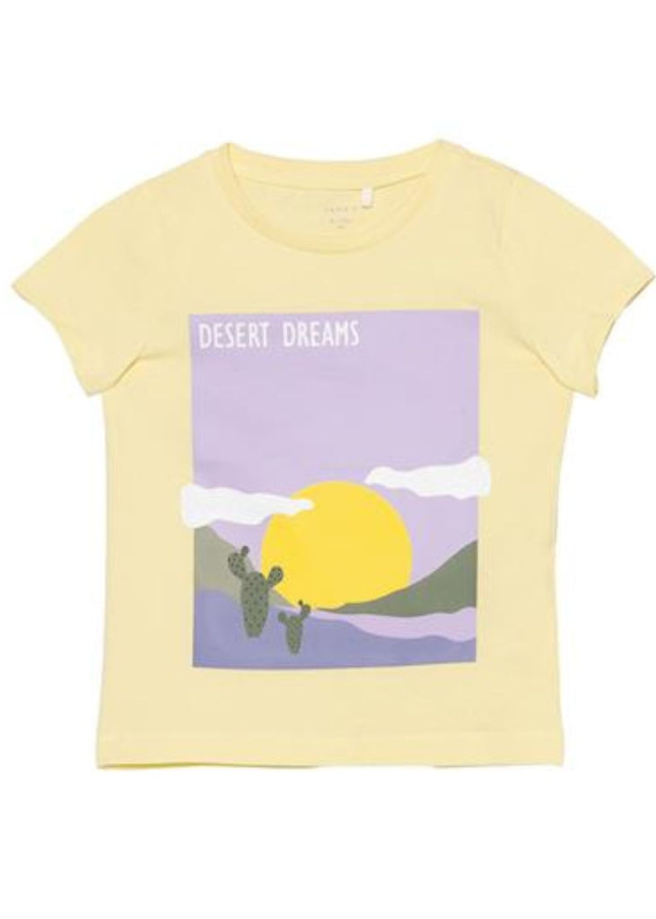 Girls T-Shirt with Desert Landscape Print