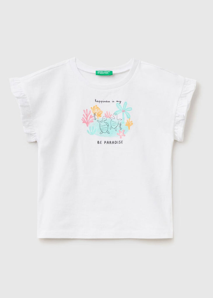 Girls T-Shirt with Under The Sea Graphic Print