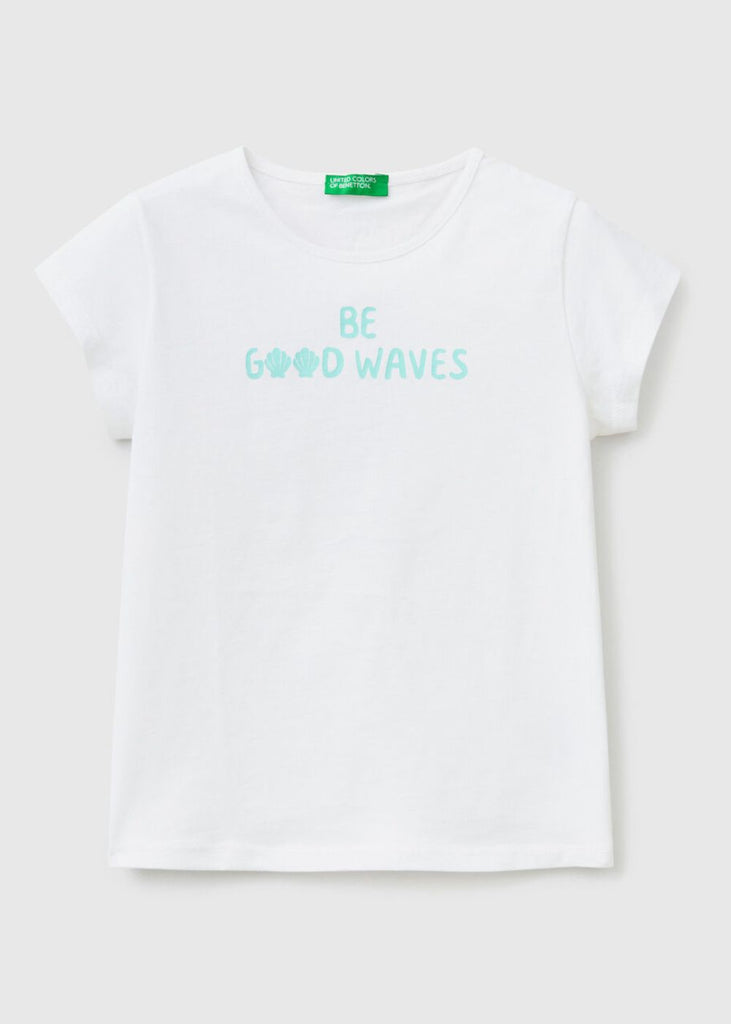 Girls T-Shirt with Beach Inspired Slogan