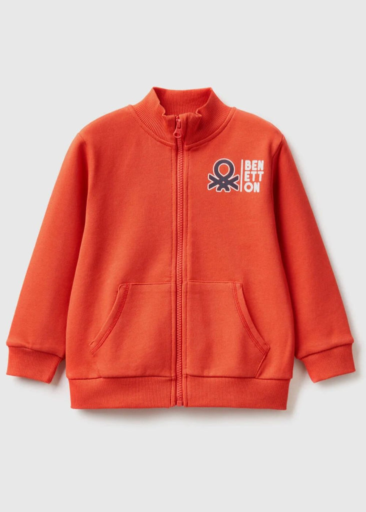 Boys Sweatshirt in Organic Cotton with Zip