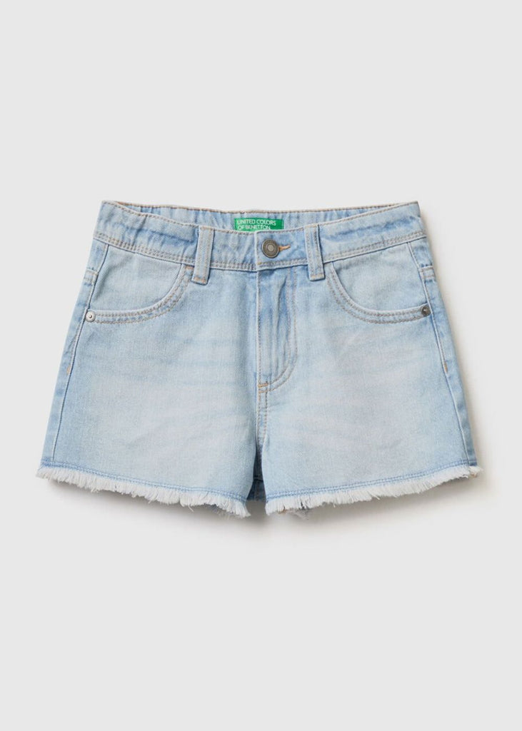 Girls Frayed Jean Shorts