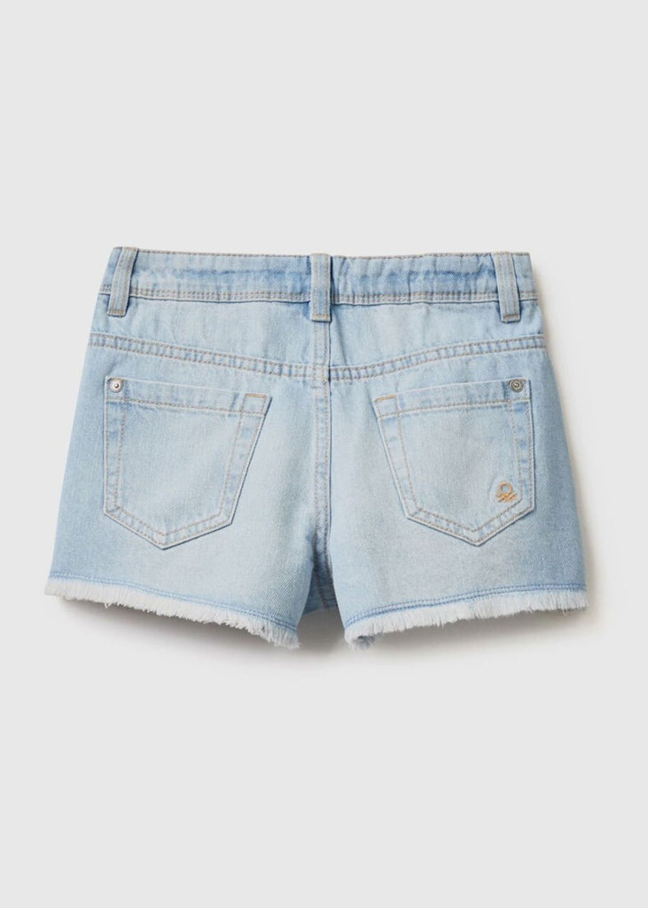 Girls Frayed Jean Shorts