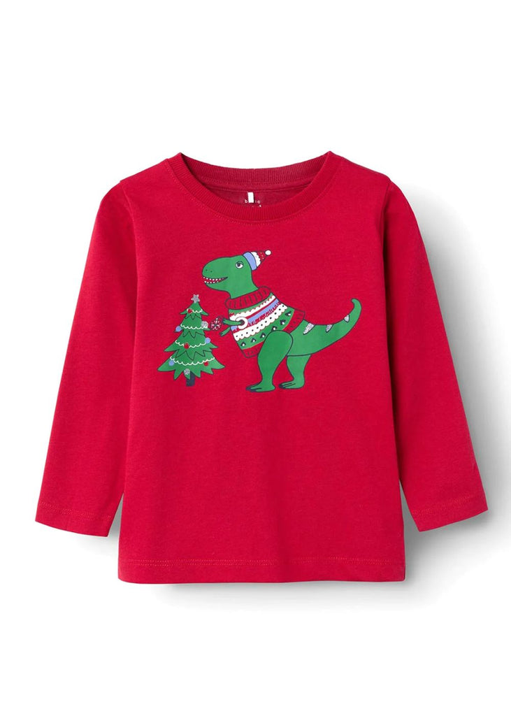 Mini Boy Christmas Dinosaur Top