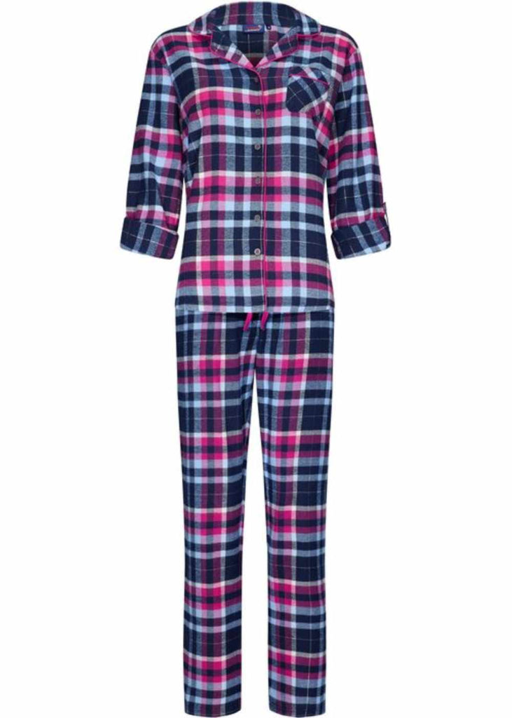 Rebelle 100% Cotton Full Button Check Pyjamas