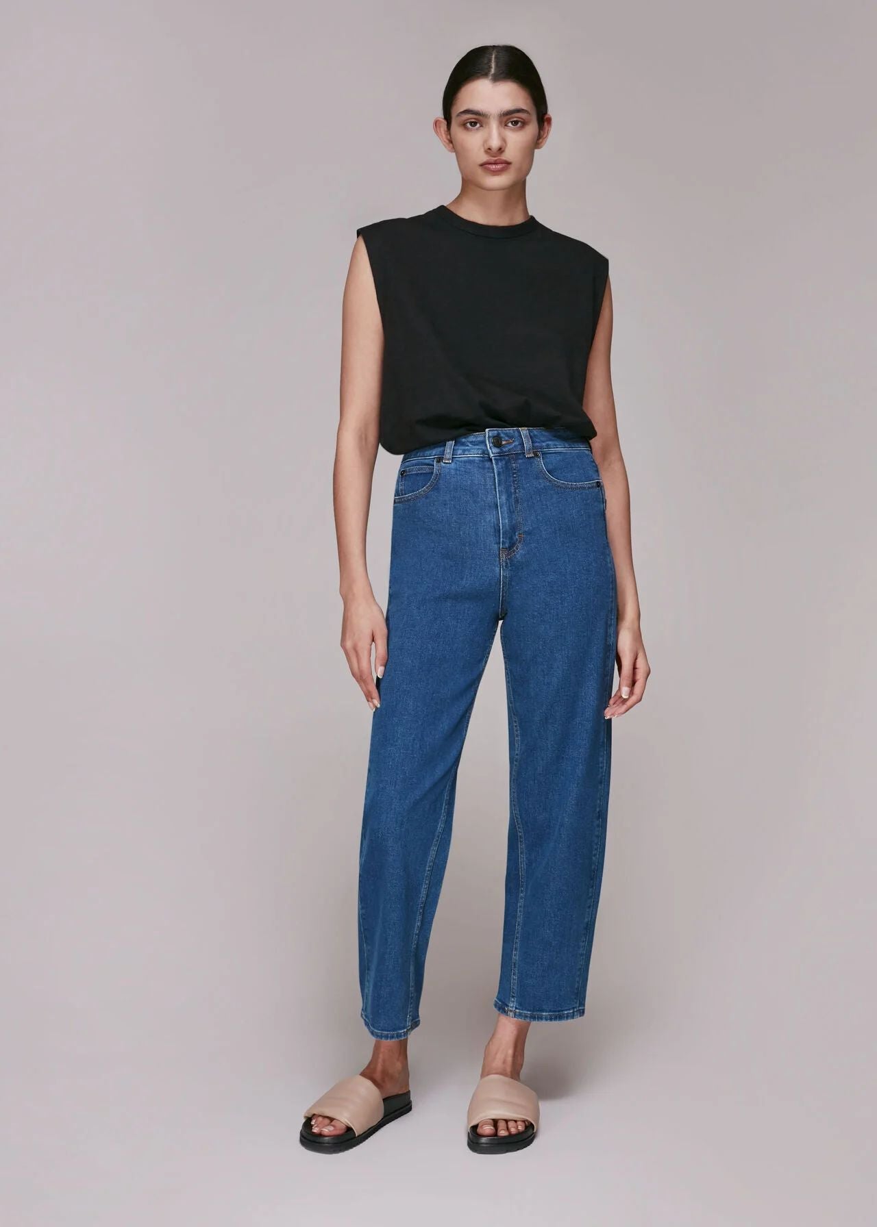 Whistles Stretch Barrel leg Jean Denim