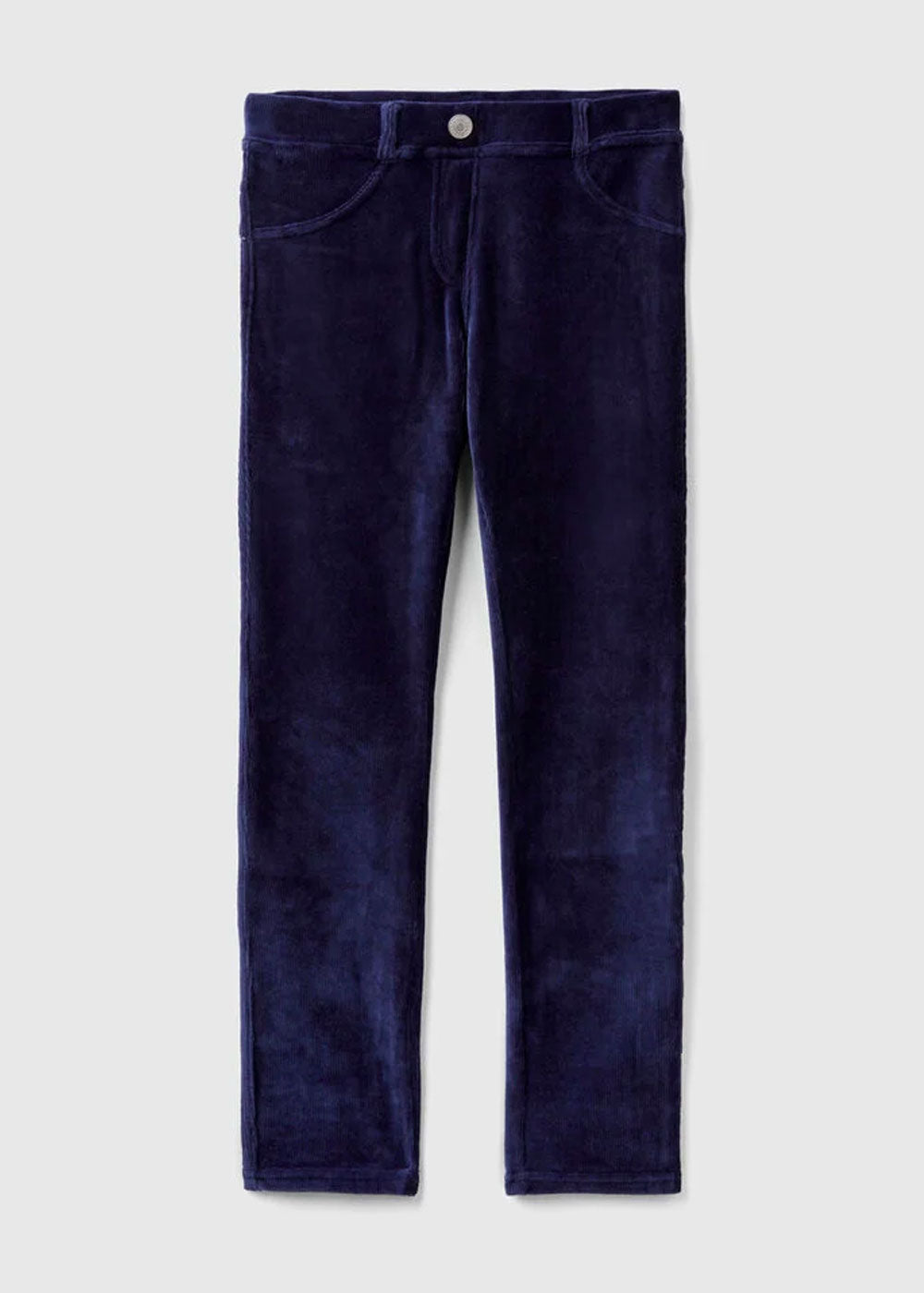 Cotton-blend chenille bootcut pants