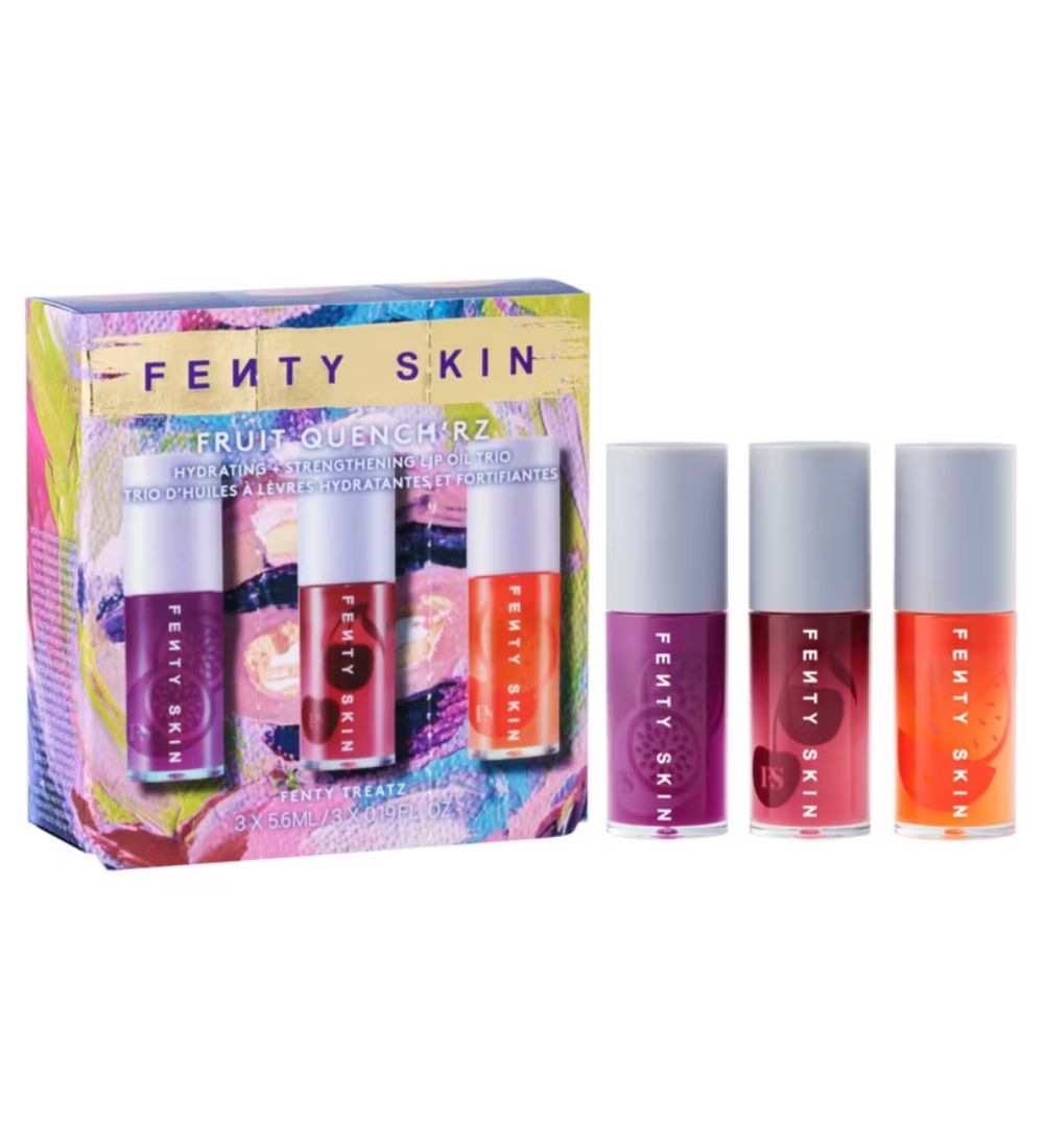 Fenty Skin Fruit Quench'Rz Hydrating And Strengthening Lip Oil Trio: Ultimate Lip Care Boost