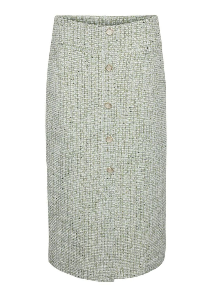 YAS Tweed Midi Skirt