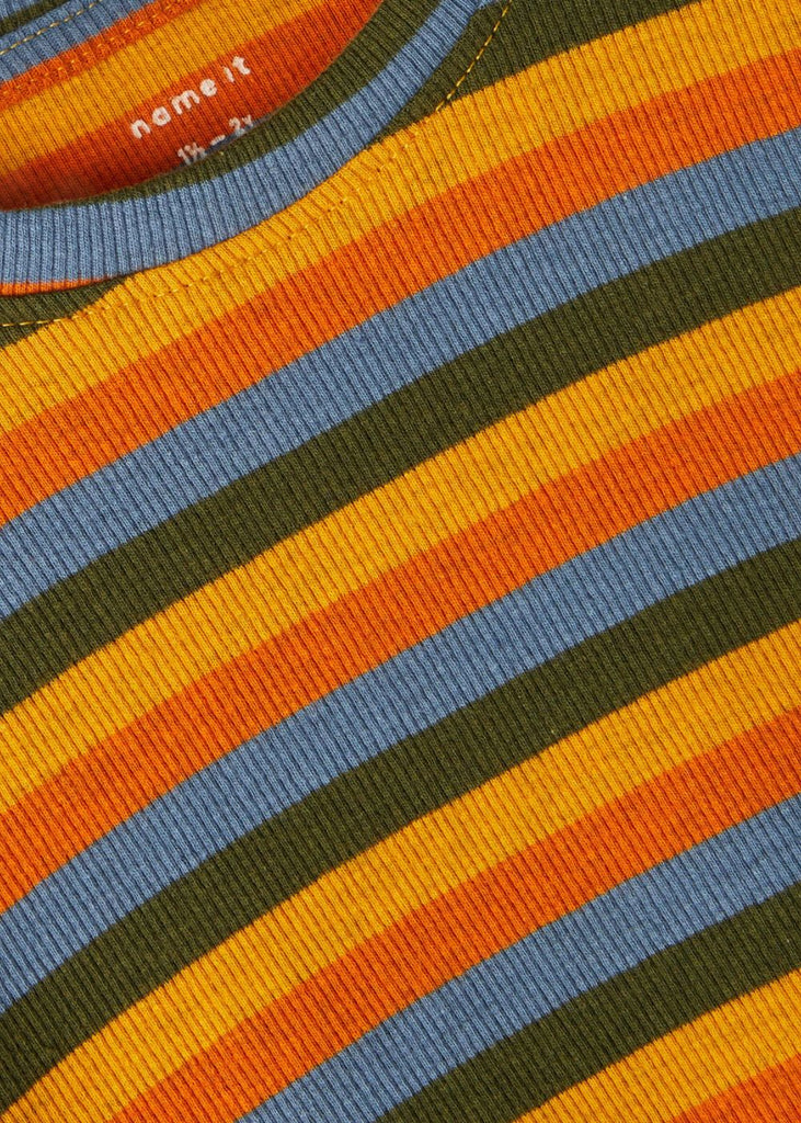 Boys Striped Rib Knit Long Sleeve Top