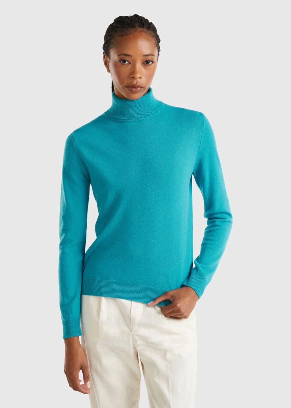 MERINO WOOL POLO NECK SWEATER - Main Image