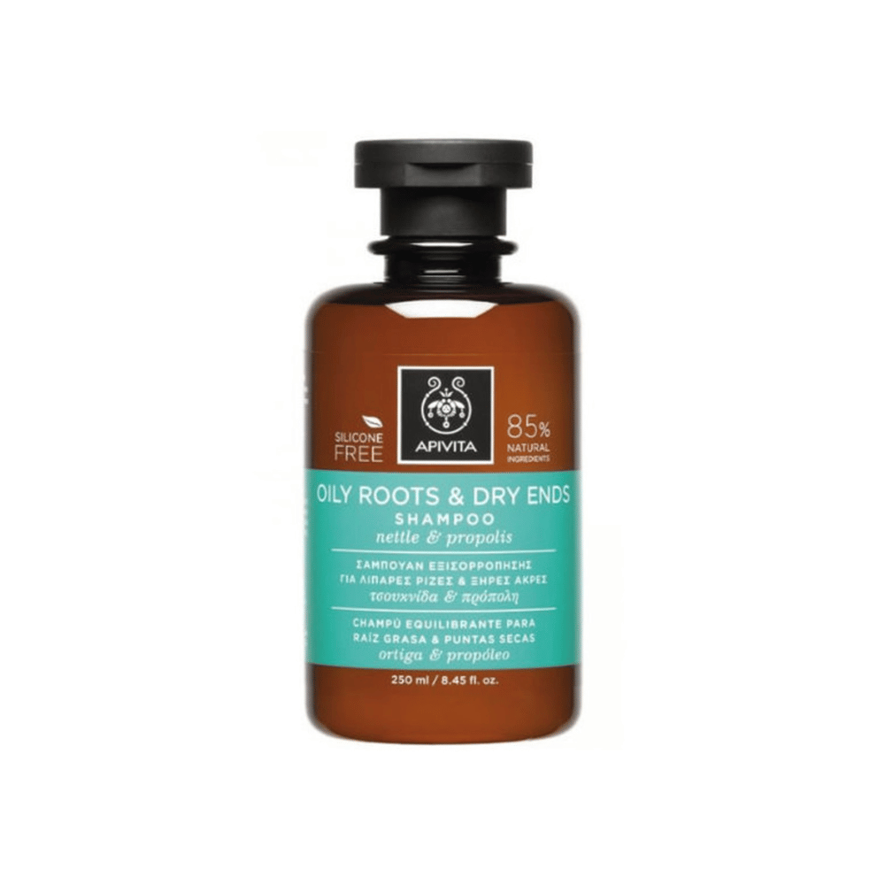 Apivita Oily Roots & Dry Ends Shampoo, Nettle & Propolis 250ml| Goods Department Store