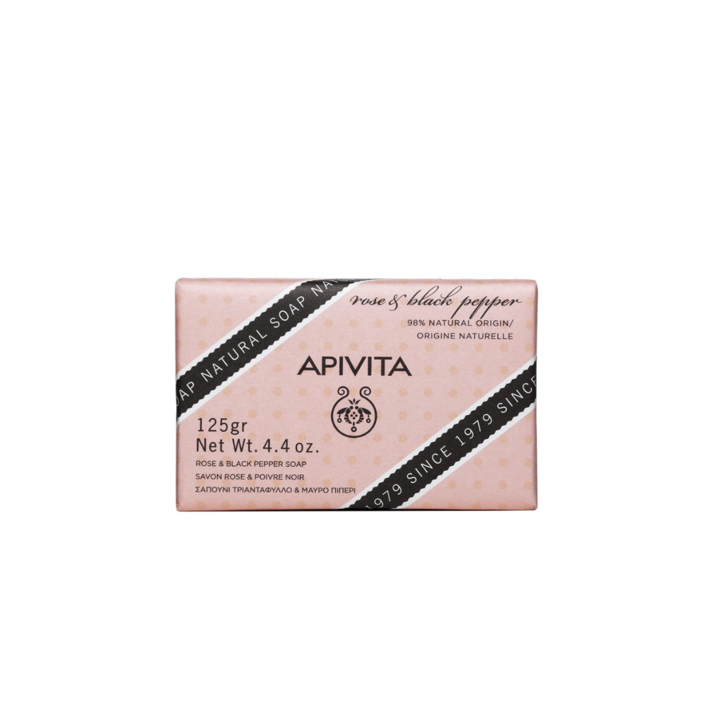 Apivita Rose & Black Pepper Soap 125G| Goods Department Store