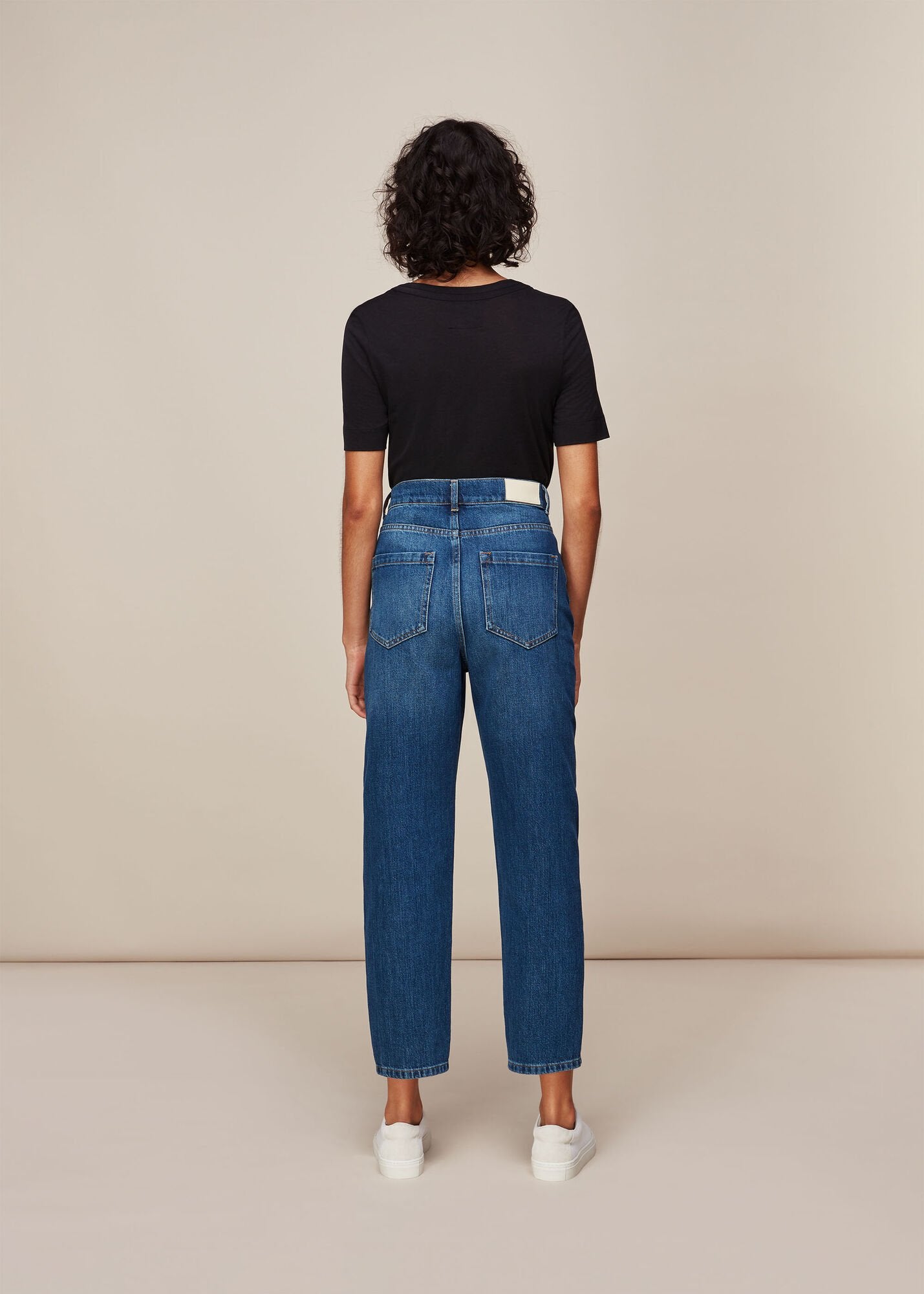 Whistles Authentic Barrel Leg Jean Denim - Main Image